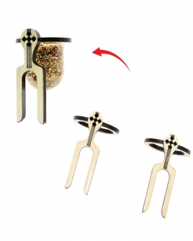 2 Porta Vitaminas De Para Gaiolas De Trinca Ferro - Branco